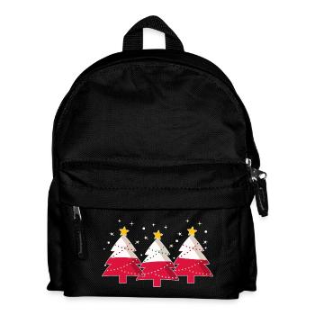 Christmas trees Poland Polish flag Polska - Kids' Backpack - black - Front