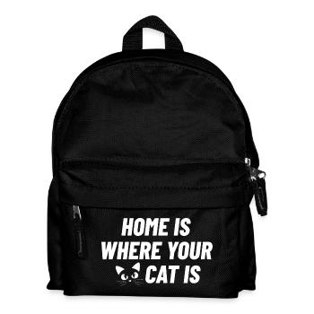 Home Is Where Your Cat Is - Kids' Backpack - black - Front