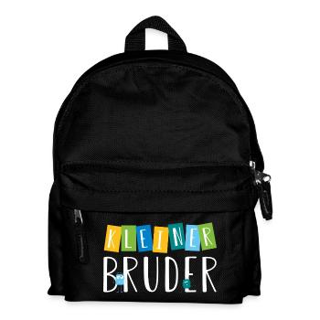 kleiner Bruder - süße Monster - Kinder Rucksack - Schwarz - Vorne