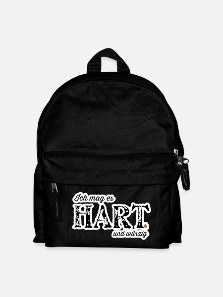 Hart und Würzig Textdesign - Kinder Rucksack - Schwarz