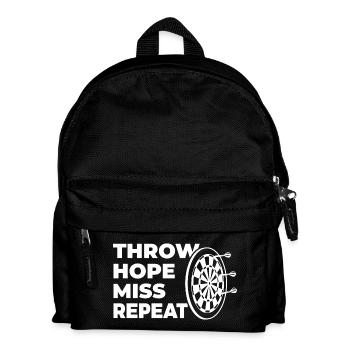 throwing, hoping, missing, repeating - Kids' Backpack - black - Front