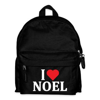 t-shirt I love Noel t-shirt gift idea - Kids' Backpack - black - Front