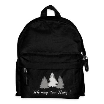 Ich mag den Harz -Tannen - Kinder Rucksack - Schwarz - Vorne