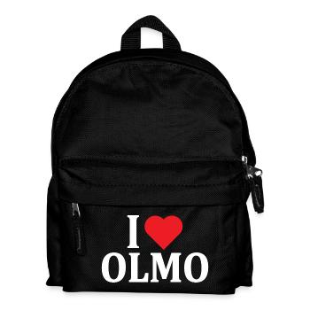 T-Shirt I love Olmo T-Shirt Geschenkidee - Kinder Rucksack - Schwarz - Vorne