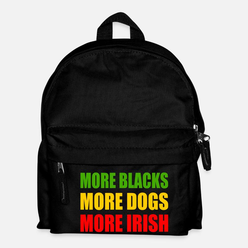 more blacks more dogs more irish - Kinder Rucksack - Schwarz