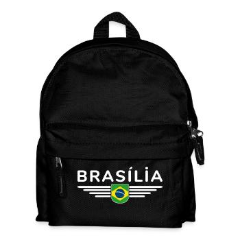 Brasília T-shirt for fans and travelers - Kids' Backpack - black - Front