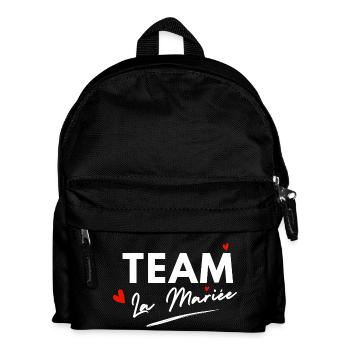 Bride Hearts Team - Brautgeschenk - Kinder Rucksack - Schwarz - Vorne