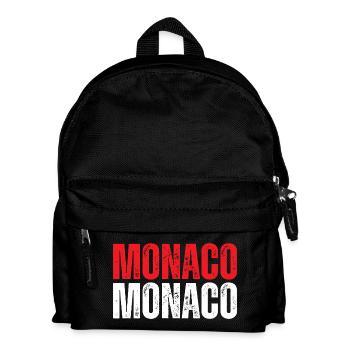 Monaco-Flagge, monegassischer Stolz - Kinder Rucksack - Schwarz - Vorne