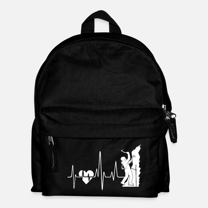 Rock Climbing Heartbeat - Kids' Backpack - black