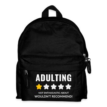 Conception de badge d’adulte sceptique - Sac à dos Enfant - noir - Devant