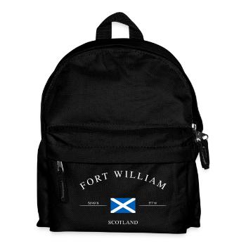 Fort William Schottland Urlaub Souvenir & Geschenk - Kinder Rucksack - Schwarz - Vorne
