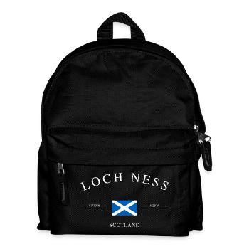 Loch Ness Schottland – Urlaub Souvenir & Geschenk - Kinder Rucksack - Schwarz - Vorne