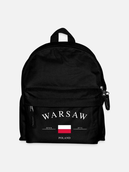 Warsaw Polen – Urlaub Souvenir & Geschenk - Kinder Rucksack - Schwarz