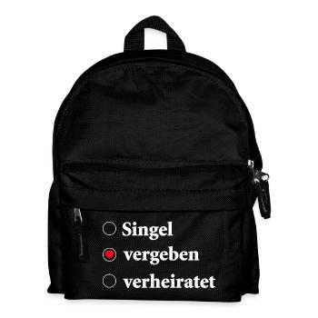 Beziehungsstatus Auswahl Single - vergeben - Kinder Rucksack - Schwarz - Vorne