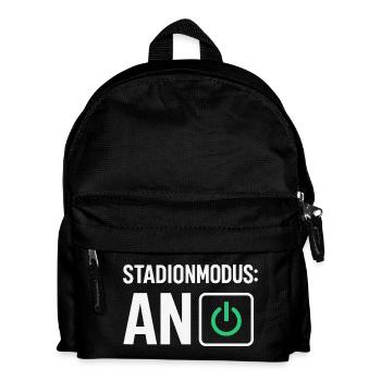 Stadionmodus: AN – Fußballfan Design - Kinder Rucksack - Schwarz - Vorne