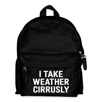 Je prends Météo Cirrusly - Météorologie amusante - Sac à dos Enfant - noir - Devant