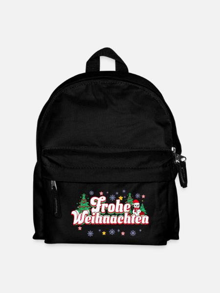Frohe Weihnachten - Kinder Rucksack - Schwarz