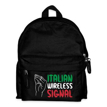 Italian Wireless Signal Italy Italian Wi-Fi - Kids' Backpack - black - Front