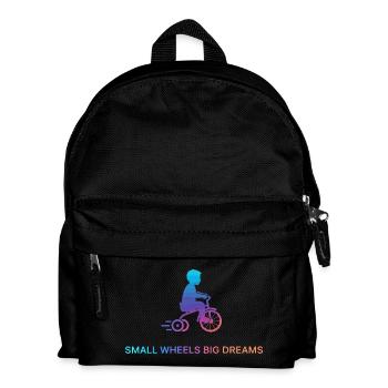 Small Wheels Big Dreams - Kids' Backpack - black - Front