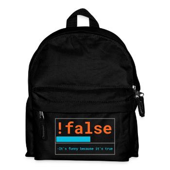 Programmer Logic: It's funny because it's true - Kids' Backpack - black - Front