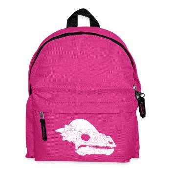 Pachycephalosaurus Fossil Skull - Kids' Backpack - fuchsia - Front