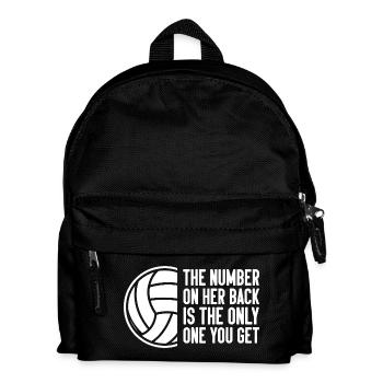 Volleyball son numéro Citation drôle Joueuse de sport - Sac à dos Enfant - noir - Devant