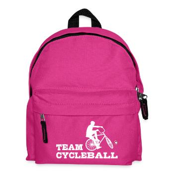 Team Cycleball , Radball, Radballer,Hallenradsport - Kinder Rucksack - Fuchsia - Vorne