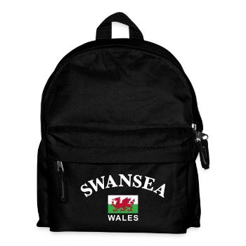 Swansea, Wales - Kids' Backpack - black - Front