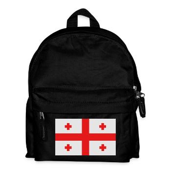 Georgische Flagge - Kinder Rucksack - Schwarz - Vorne