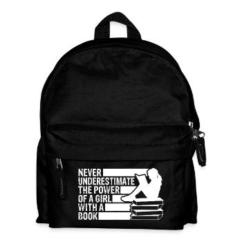 Girl Power with a Book - Kids' Backpack - black - Front