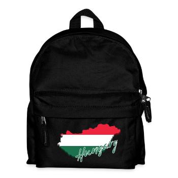Map with the flag of Hungary, I love Hungary - Kids' Backpack - black - Front