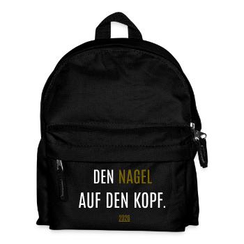 Den NAGEL auf den Kopf –Fussball Weltmeisterschaft - Kinder Rucksack - Schwarz - Vorne