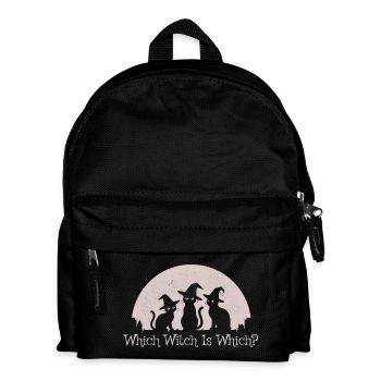 Which Witch Is Which? Funny Halloween Black Cat - Kids' Backpack - black - Front