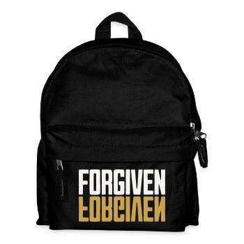 Forgiven Spiegel Design Weiß Gold Dark - Kinder Rucksack - Schwarz - Vorne