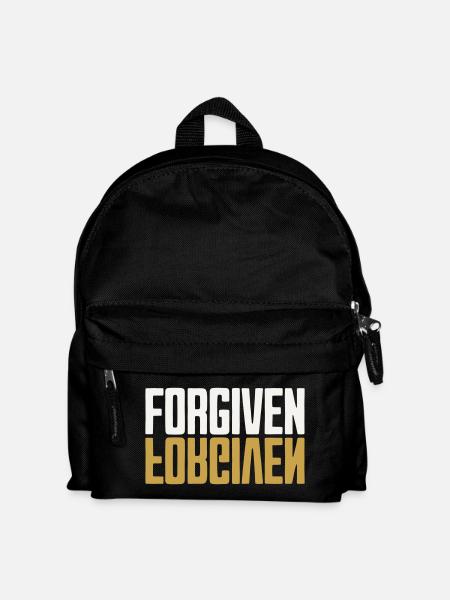 Forgiven Spiegel Design Weiß Gold Dark - Kinder Rucksack - Schwarz