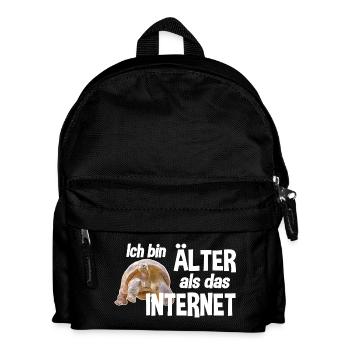 Ich bin älter als das Internet - Schildkröte - Kinder Rucksack - Schwarz - Vorne