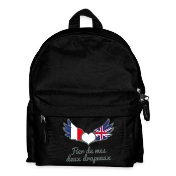 Binationalités France Royaume Uni FrancoAnglais - Sac à dos Enfant - noir - Devant