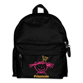 Prinzessin - Kinder Rucksack - Schwarz - Vorne