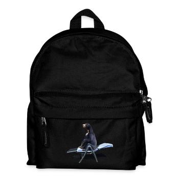 Bär macht Urlaub - Kinder Rucksack - Schwarz - Vorne