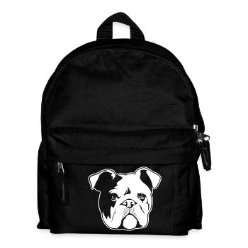 Englische Bulldogge - Kinder Rucksack - Schwarz - Vorne