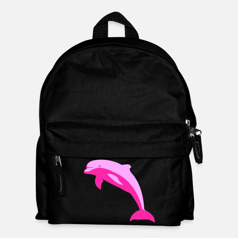 Pink dolphin - Kinder Rucksack - Schwarz