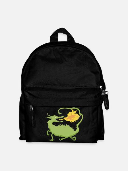 Feuerdrache - Kinder Rucksack - Schwarz