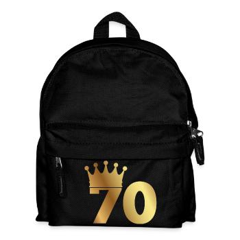 70th birthday: 70 with crown - Kids' Backpack - black - Front