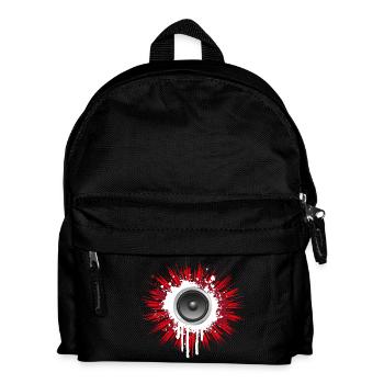 Bass Box Speaker Music DJ Shirt Gift - Kids' Backpack - black - Front