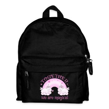 Einhorn Liebe Regenbogen Together we are magical - Kinder Rucksack - Schwarz - Vorne