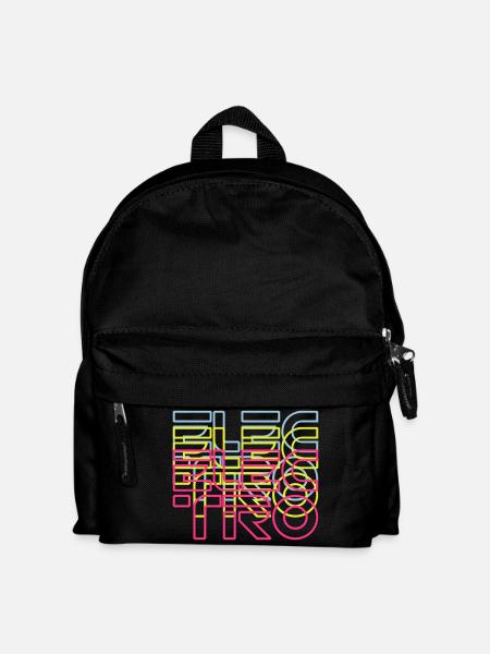 Electro typo - Kinder Rucksack - Schwarz