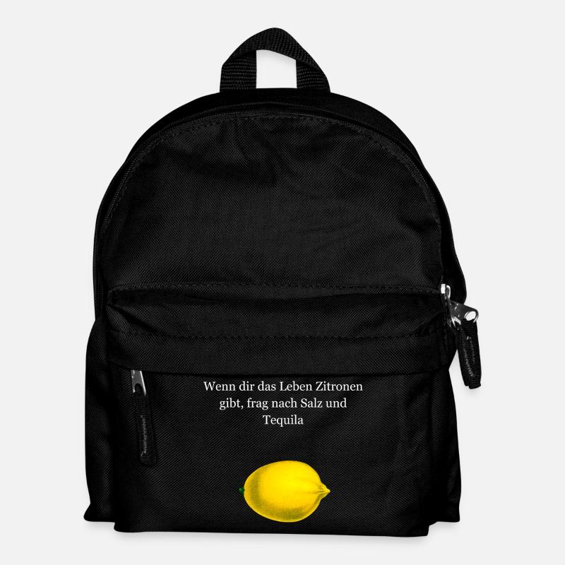 Zitrone - Kinder Rucksack - Schwarz