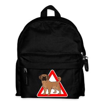 Puggle beagle carlin - Sac à dos Enfant - noir - Devant