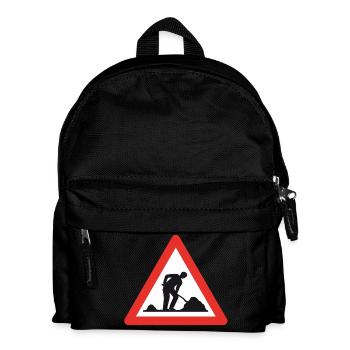 Attention chantier de construction! - Sac à dos Enfant - noir - Devant