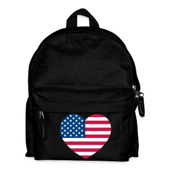 Heart USA - Kinder Rucksack - Schwarz - Vorne